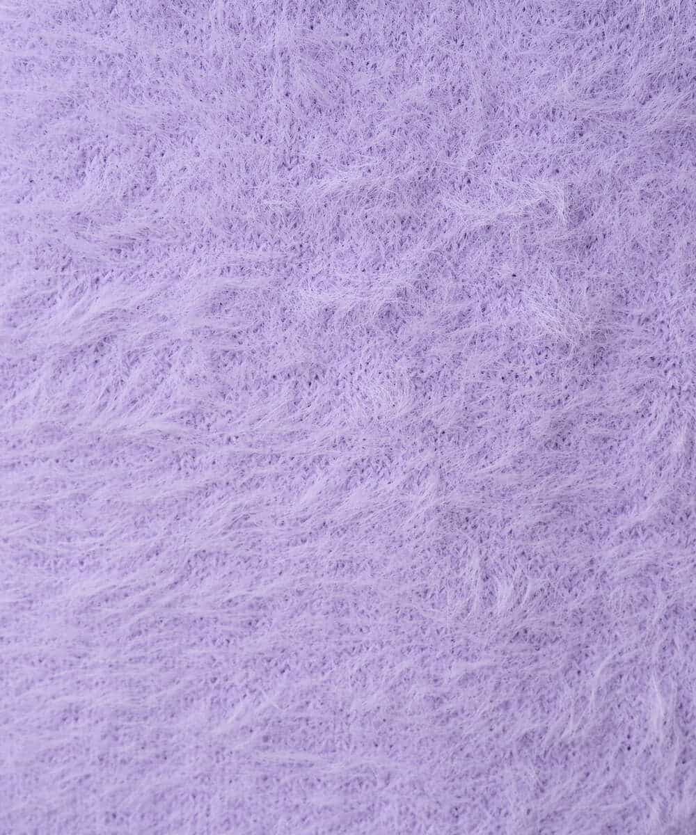 K3FLA21044 a.v.v Elmi(アー・ヴェ・ヴェ) 【低身長サイズ】フェザーヤーンVネックニット ダークグレー