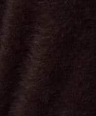 K3FLA21044 a.v.v Elmi(アー・ヴェ・ヴェ) 【低身長サイズ】フェザーヤーンVネックニット ダークグレー