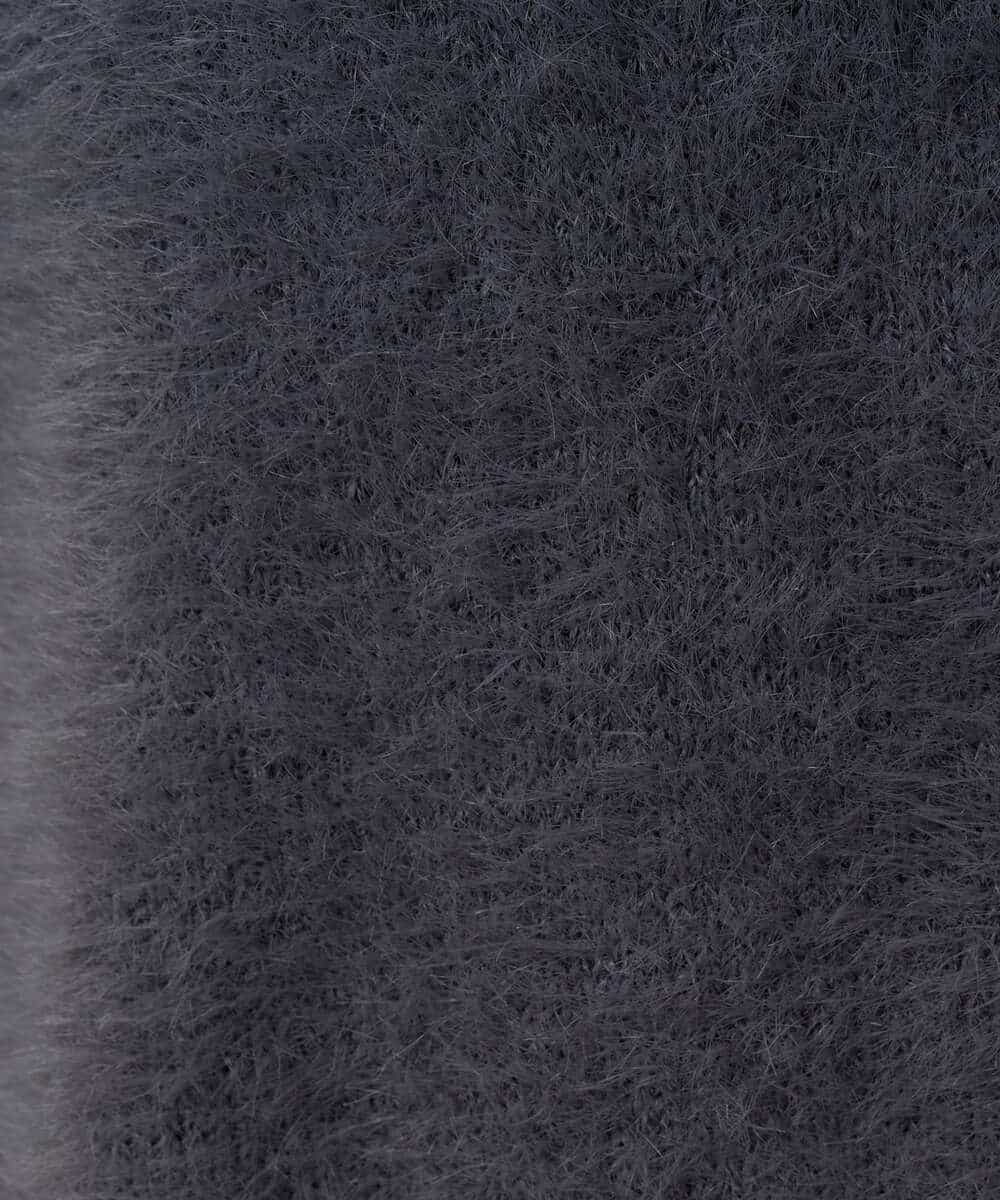 K3FLA21044 a.v.v Elmi(アー・ヴェ・ヴェ) 【低身長サイズ】フェザーヤーンVネックニット ダークグレー