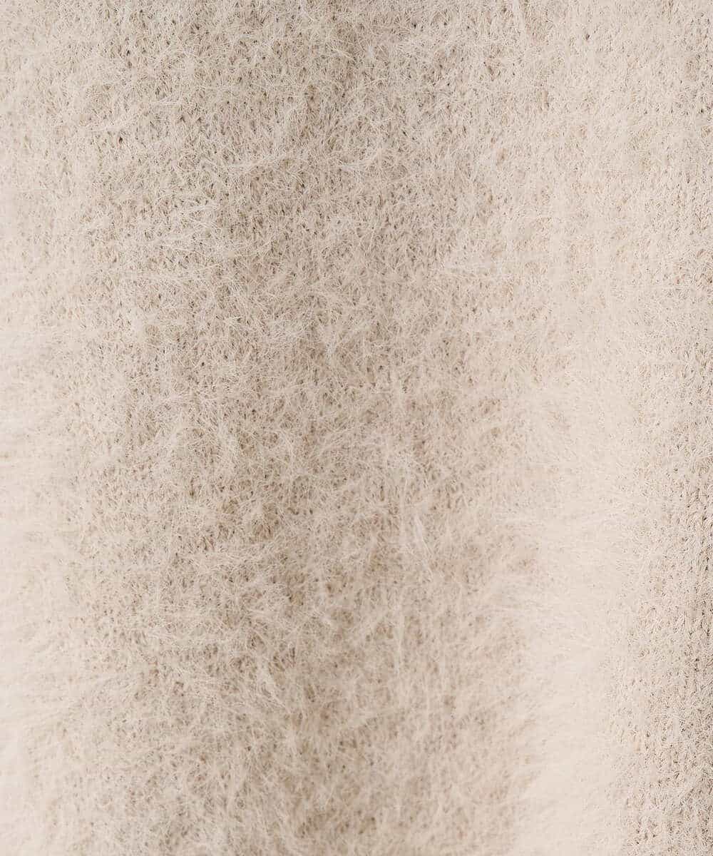 K3FLA32049 a.v.v Elmi(アー・ヴェ・ヴェ) 【低身長サイズ】フェザーヤーンバイカラーニット グレー