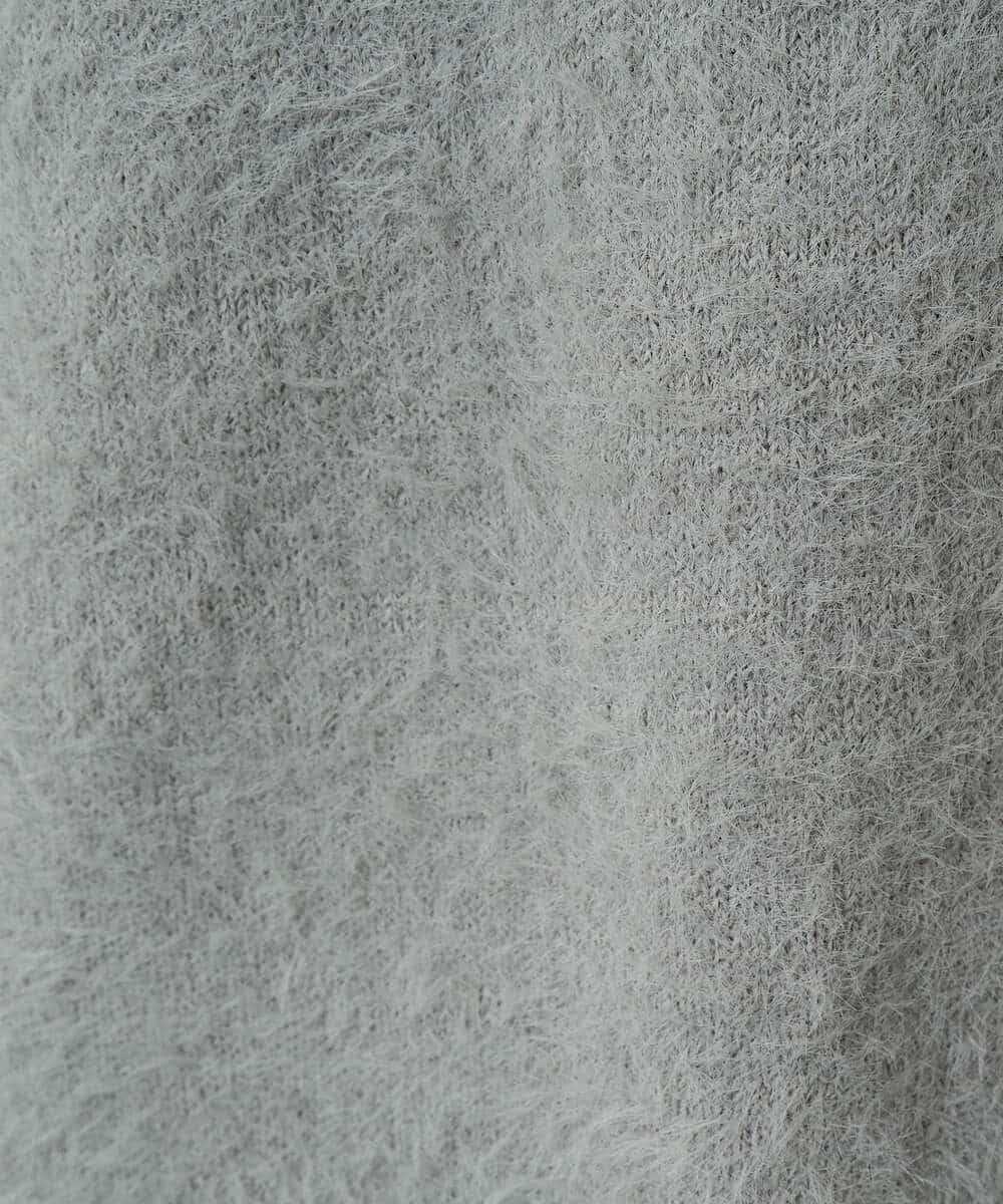 K3FLA32049 a.v.v Elmi(アー・ヴェ・ヴェ) 【低身長サイズ】フェザーヤーンバイカラーニット グレー