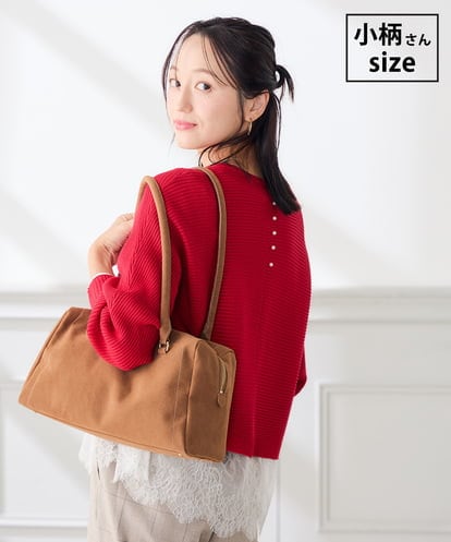 K3FLD37049  【低身長サイズ】バックパール ショート丈 ニット