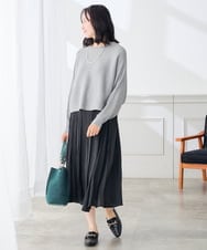 K3FLD37049 a.v.v Elmi(アー・ヴェ・ヴェ) 【低身長サイズ】バックパール ショート丈 ニット レッド