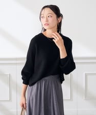 K3FLD37049 a.v.v Elmi(アー・ヴェ・ヴェ) 【低身長サイズ】バックパール ショート丈 ニット レッド