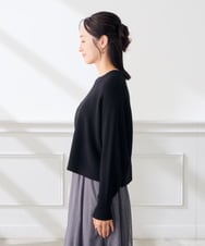 K3FLD37049 a.v.v Elmi(アー・ヴェ・ヴェ) 【低身長サイズ】バックパール ショート丈 ニット レッド