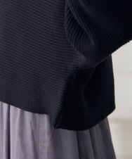 K3FLD37049 a.v.v Elmi(アー・ヴェ・ヴェ) 【低身長サイズ】バックパール ショート丈 ニット レッド