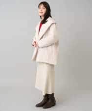 K3HBD15059 a.v.v Elmi(アー・ヴェ・ヴェ) 【低身長サイズ】ウールライクジャージマーメイドスカート【洗える/ストレッチ】 ライトグレー