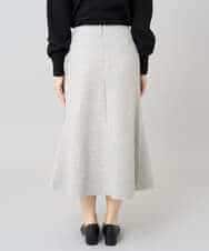 K3HBD15059 a.v.v Elmi(アー・ヴェ・ヴェ) 【低身長サイズ】ウールライクジャージマーメイドスカート【洗える/ストレッチ】 ライトグレー