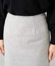 K3HBD15059 a.v.v Elmi(アー・ヴェ・ヴェ) 【低身長サイズ】ウールライクジャージマーメイドスカート【洗える/ストレッチ】 ライトグレー