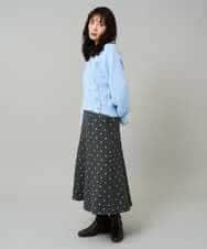 K3HBD16059 a.v.v Elmi(アー・ヴェ・ヴェ) 【低身長サイズ】箔ドットフレアスカート ダークグレー