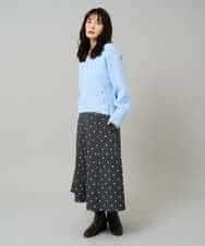 K3HBD16059 a.v.v Elmi(アー・ヴェ・ヴェ) 【低身長サイズ】箔ドットフレアスカート ダークグレー