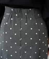 K3HBD16059 a.v.v Elmi(アー・ヴェ・ヴェ) 【低身長サイズ】箔ドットフレアスカート ダークグレー