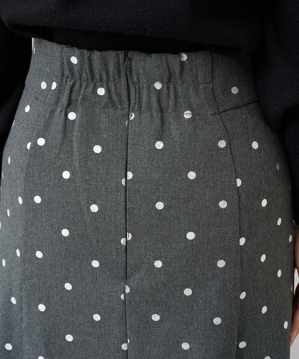 K3HBD16059 a.v.v Elmi(アー・ヴェ・ヴェ) 【低身長サイズ】箔ドットフレアスカート ダークグレー