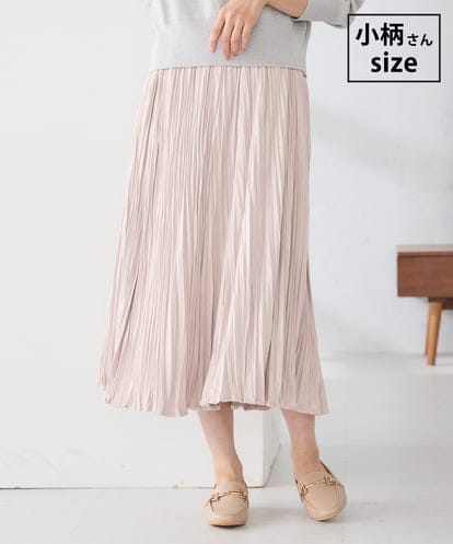K3HBD17059 a.v.v Elmi 【低身長サイズ】フェイクスエードランダムプリーツスカート【洗える】
