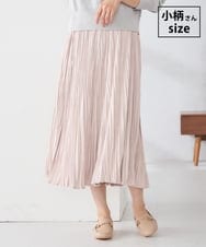 K3HBD17059 a.v.v Elmi(アー・ヴェ・ヴェ) 【低身長サイズ】フェイクスエードランダムプリーツスカート【洗える】 ライトピンク