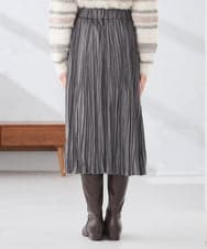 K3HBD17059 a.v.v Elmi(アー・ヴェ・ヴェ) 【低身長サイズ】フェイクスエードランダムプリーツスカート【洗える】 ライトピンク