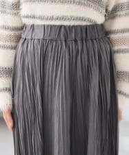 K3HBD17059 a.v.v Elmi(アー・ヴェ・ヴェ) 【低身長サイズ】フェイクスエードランダムプリーツスカート【洗える】 ライトピンク