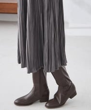 K3HBD17059 a.v.v Elmi(アー・ヴェ・ヴェ) 【低身長サイズ】フェイクスエードランダムプリーツスカート【洗える】 ライトピンク