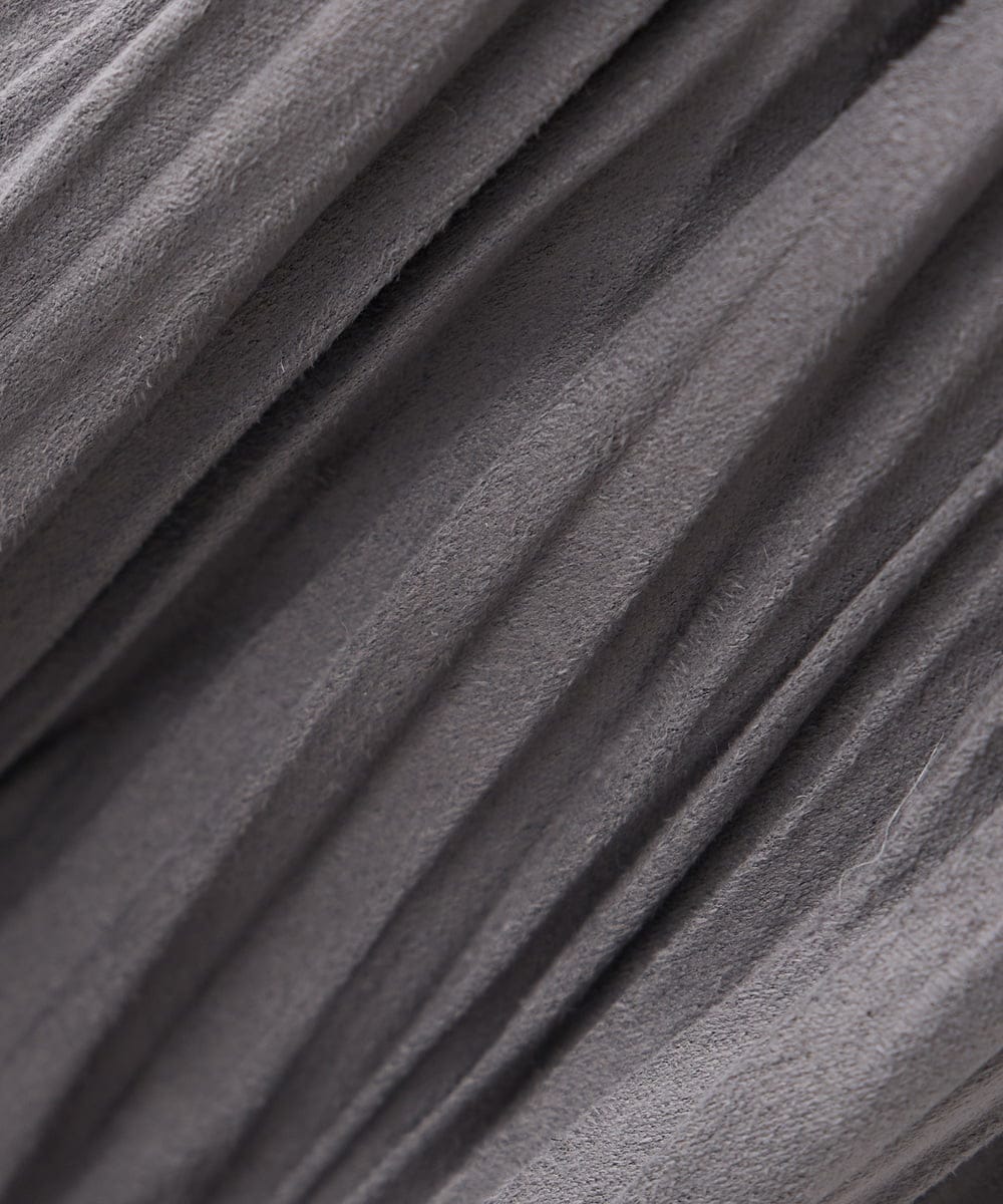 K3HBD17059 a.v.v Elmi(アー・ヴェ・ヴェ) 【低身長サイズ】フェイクスエードランダムプリーツスカート【洗える】 ライトピンク