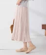 K3HBD17059 a.v.v Elmi(アー・ヴェ・ヴェ) 【低身長サイズ】フェイクスエードランダムプリーツスカート【洗える】 ライトピンク