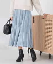 K3HBD17059 a.v.v Elmi(アー・ヴェ・ヴェ) 【低身長サイズ】フェイクスエードランダムプリーツスカート【洗える】 ライトピンク