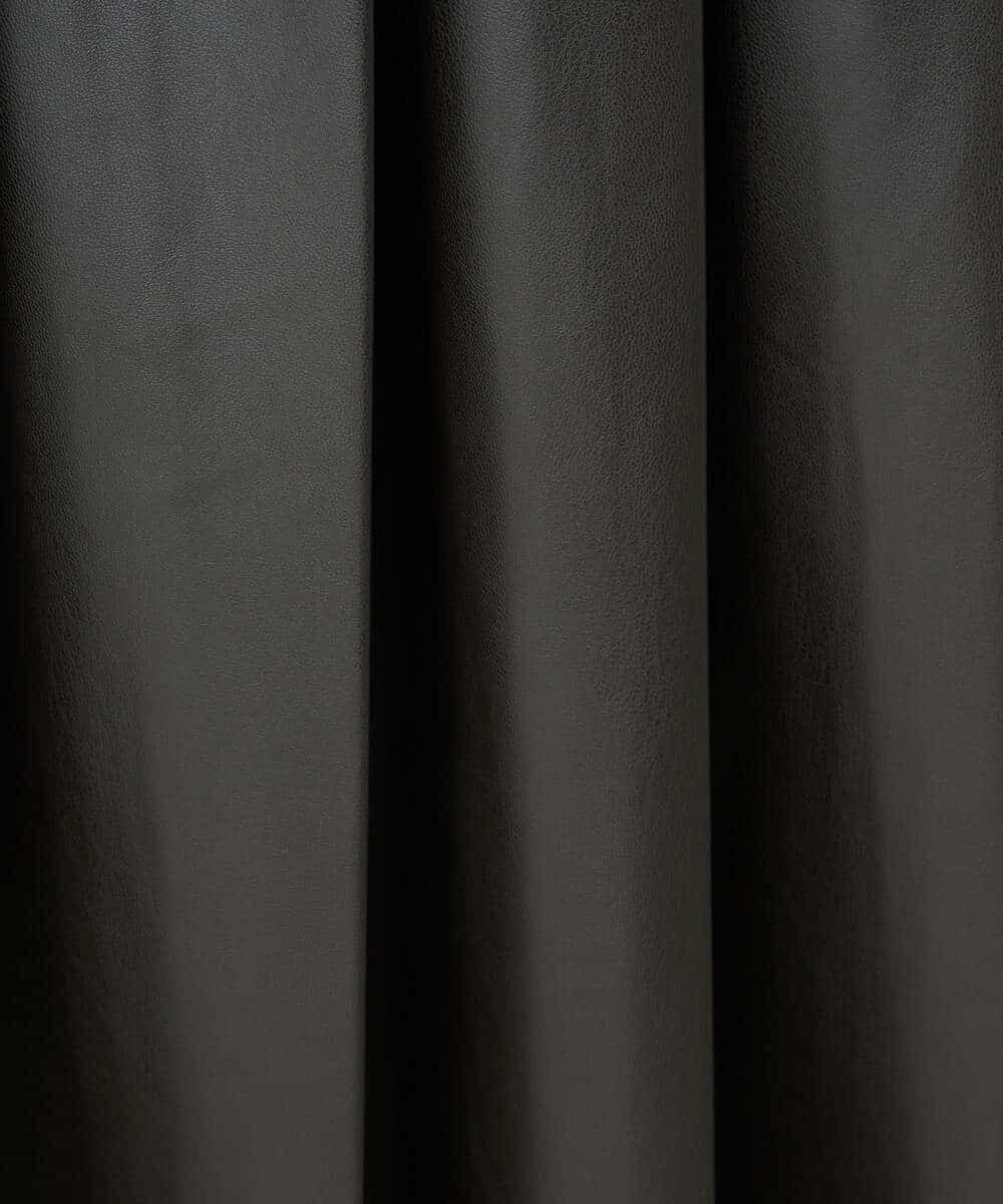 K3HBD18069 a.v.v Elmi(アー・ヴェ・ヴェ) 【低身長サイズ】レザープリーツスカート【洗える】 ダークグレー