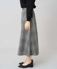 K3HBD19059 a.v.v Elmi(アー・ヴェ・ヴェ) 【低身長サイズ】チェック柄フレアスカート ブラック系