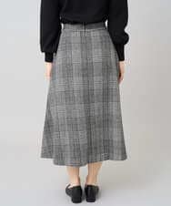 K3HBD19059 a.v.v Elmi(アー・ヴェ・ヴェ) 【低身長サイズ】チェック柄フレアスカート ブラック系