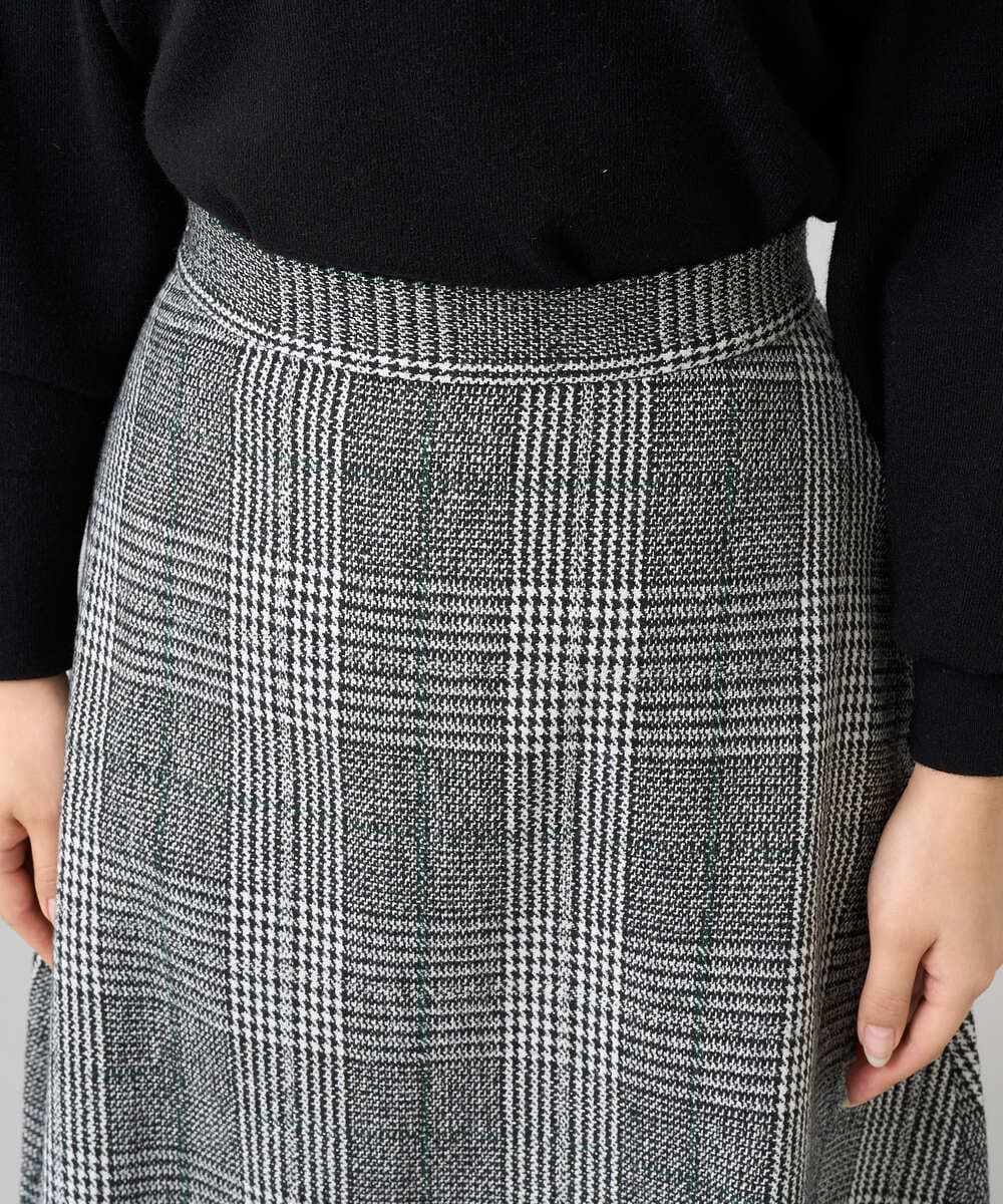 K3HBD19059 a.v.v Elmi(アー・ヴェ・ヴェ) 【低身長サイズ】チェック柄フレアスカート ブラック系