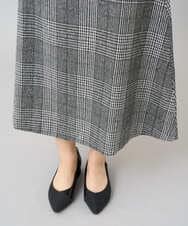 K3HBD19059 a.v.v Elmi(アー・ヴェ・ヴェ) 【低身長サイズ】チェック柄フレアスカート ブラック系