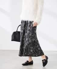 K3HDD07054 a.v.v Elmi(アー・ヴェ・ヴェ) 【低身長サイズ】フラワープリントマーメイドスカート ベージュ