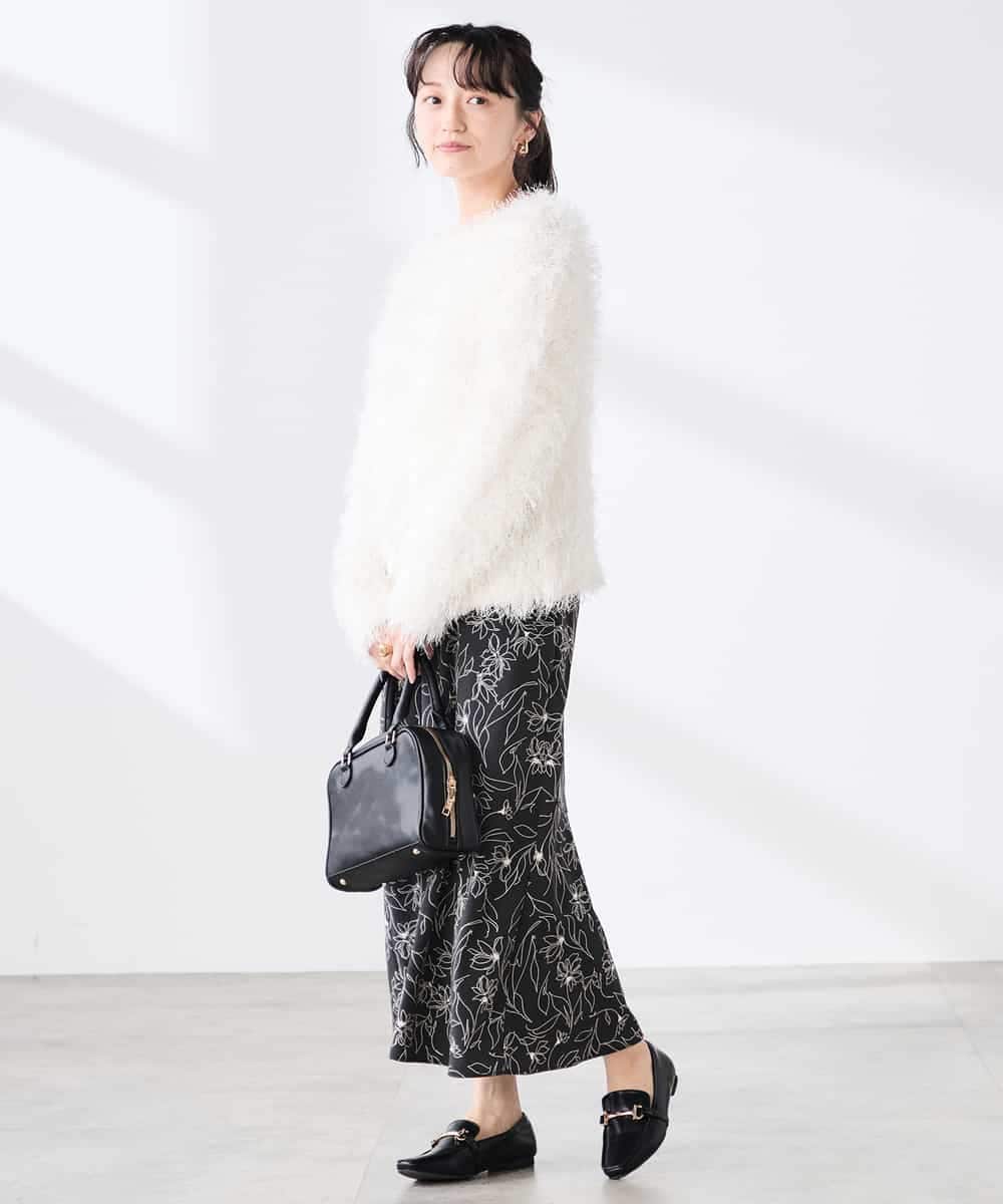 K3HDD07054 a.v.v Elmi(アー・ヴェ・ヴェ) 【低身長サイズ】フラワープリントマーメイドスカート ベージュ