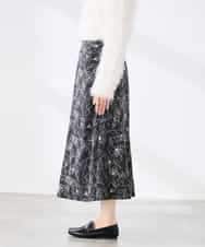 K3HDD07054 a.v.v Elmi(アー・ヴェ・ヴェ) 【低身長サイズ】フラワープリントマーメイドスカート ベージュ