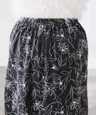 K3HDD07054 a.v.v Elmi(アー・ヴェ・ヴェ) 【低身長サイズ】フラワープリントマーメイドスカート ベージュ