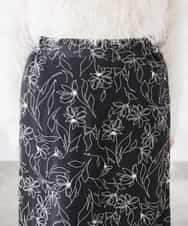 K3HDD07054 a.v.v Elmi(アー・ヴェ・ヴェ) 【低身長サイズ】フラワープリントマーメイドスカート ベージュ