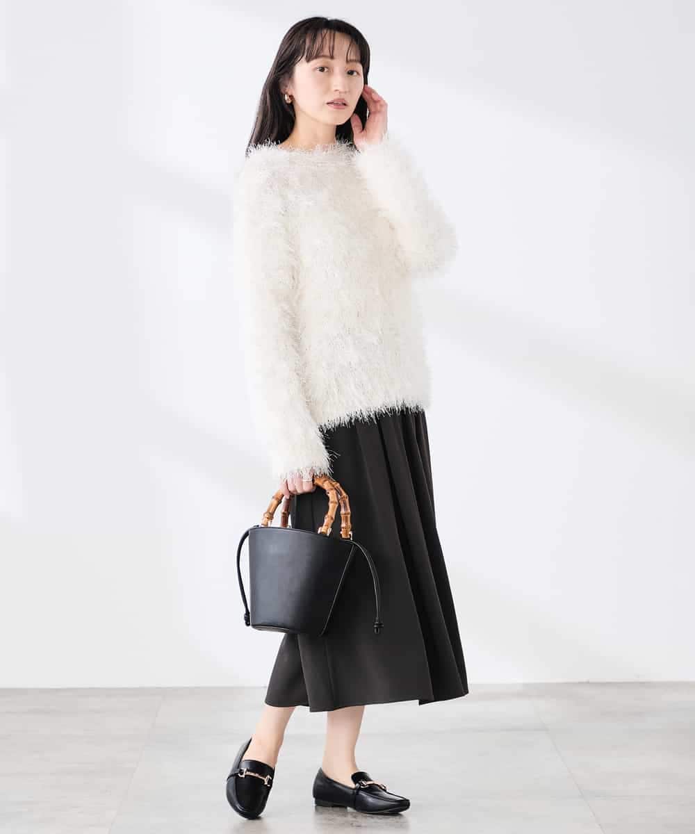 K3HDD09049 a.v.v Elmi(アー・ヴェ・ヴェ) 【低身長サイズ】落ち感フレアスカート ライトイエロー