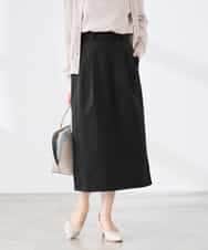 K3HDD10054 a.v.v Elmi(アー・ヴェ・ヴェ) 【低身長サイズ】【洗える】ストレッチナロースカート くすみライトイエロー