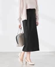 K3HDD10054 a.v.v Elmi(アー・ヴェ・ヴェ) 【低身長サイズ】【洗える】ストレッチナロースカート くすみライトイエロー