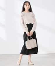 K3HDD10054 a.v.v Elmi(アー・ヴェ・ヴェ) 【低身長サイズ】【洗える】ストレッチナロースカート くすみライトイエロー