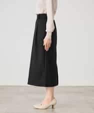 K3HDD10054 a.v.v Elmi(アー・ヴェ・ヴェ) 【低身長サイズ】【洗える】ストレッチナロースカート くすみライトイエロー