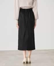 K3HDD10054 a.v.v Elmi(アー・ヴェ・ヴェ) 【低身長サイズ】【洗える】ストレッチナロースカート くすみライトイエロー