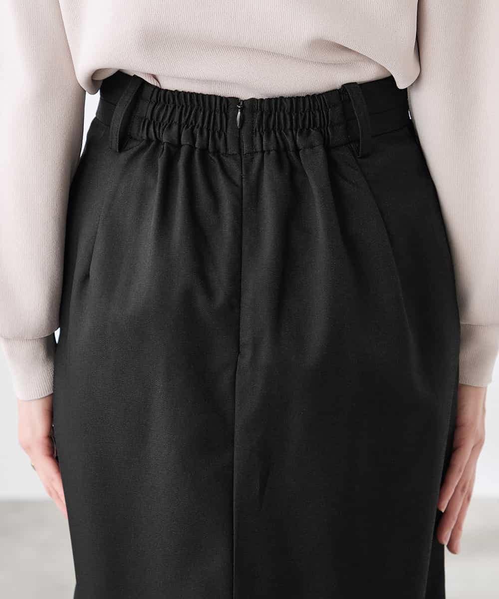 K3HDD10054 a.v.v Elmi(アー・ヴェ・ヴェ) 【低身長サイズ】【洗える】ストレッチナロースカート くすみライトイエロー