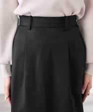 K3HDD10054 a.v.v Elmi(アー・ヴェ・ヴェ) 【低身長サイズ】【洗える】ストレッチナロースカート くすみライトイエロー