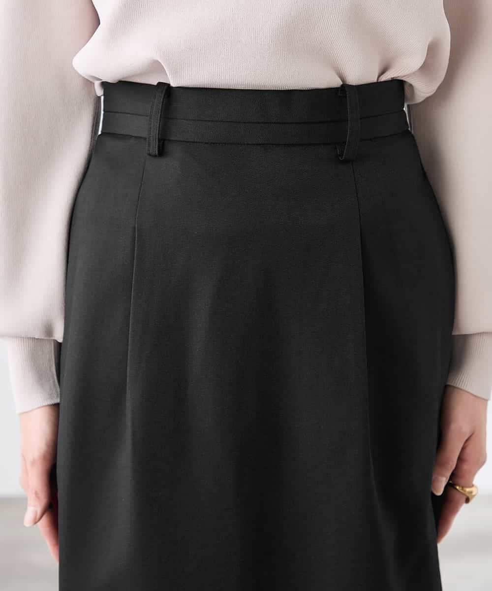 K3HDD10054 a.v.v Elmi(アー・ヴェ・ヴェ) 【低身長サイズ】【洗える】ストレッチナロースカート くすみライトイエロー