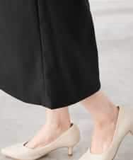 K3HDD10054 a.v.v Elmi(アー・ヴェ・ヴェ) 【低身長サイズ】【洗える】ストレッチナロースカート くすみライトイエロー