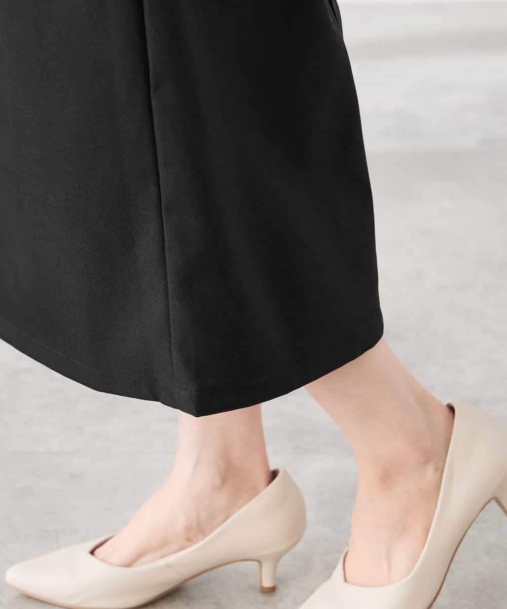 K3HDD10054 a.v.v Elmi(アー・ヴェ・ヴェ) 【低身長サイズ】【洗える】ストレッチナロースカート くすみライトイエロー