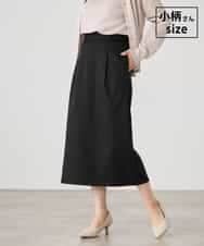 K3HDD10054 a.v.v Elmi(アー・ヴェ・ヴェ) 【低身長サイズ】【洗える】ストレッチナロースカート ブラック
