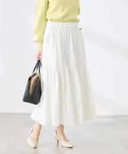 K3HDD12059 a.v.v Elmi(アー・ヴェ・ヴェ) 【低身長サイズ】ナイロン切替スカート ホワイト