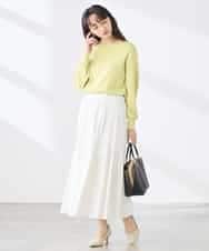 K3HDD12059 a.v.v Elmi(アー・ヴェ・ヴェ) 【低身長サイズ】ナイロン切替スカート ホワイト