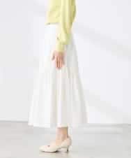 K3HDD12059 a.v.v Elmi(アー・ヴェ・ヴェ) 【低身長サイズ】ナイロン切替スカート ホワイト